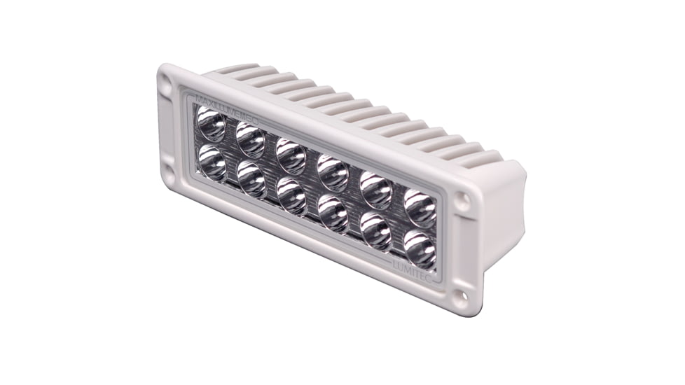 Lumitec Maxillume H60 6000 Lumens LED Flush Mount Flood Dimming Light w/ White Housing, White, 101336