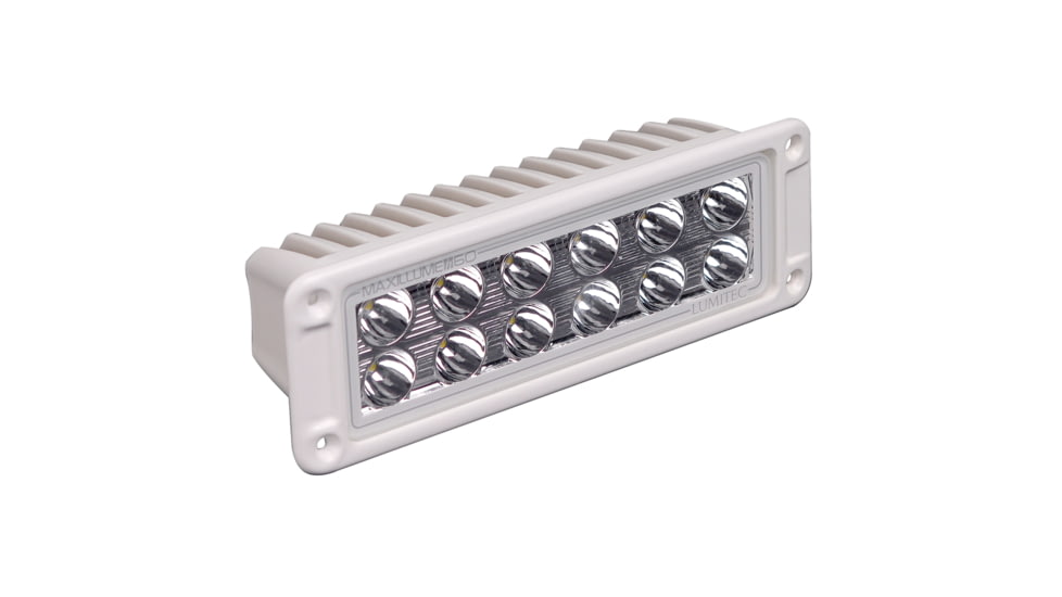Lumitec Maxillume H60 6000 Lumens LED Flush Mount Flood Dimming Light w/ White Housing, White, 101336