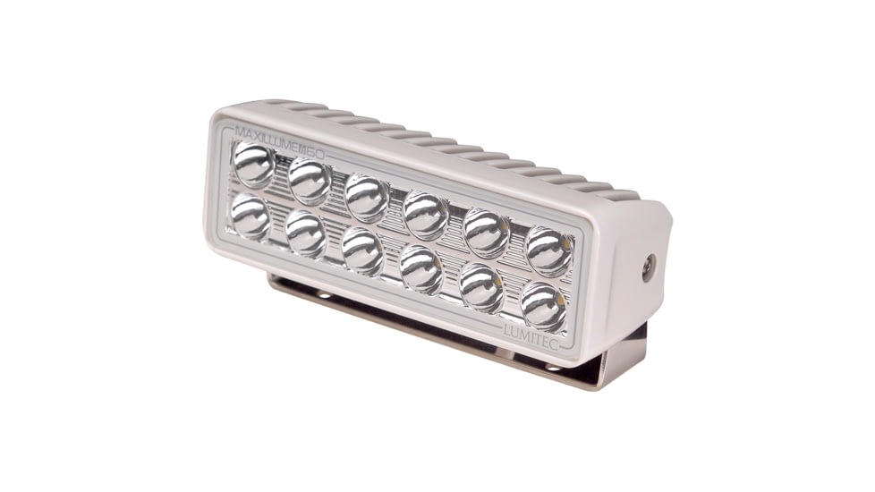 Lumitec Maxillume H60 6000Lumens LED Trunnion Mount Flood Dimming Light w/ White Housing, White, 101334