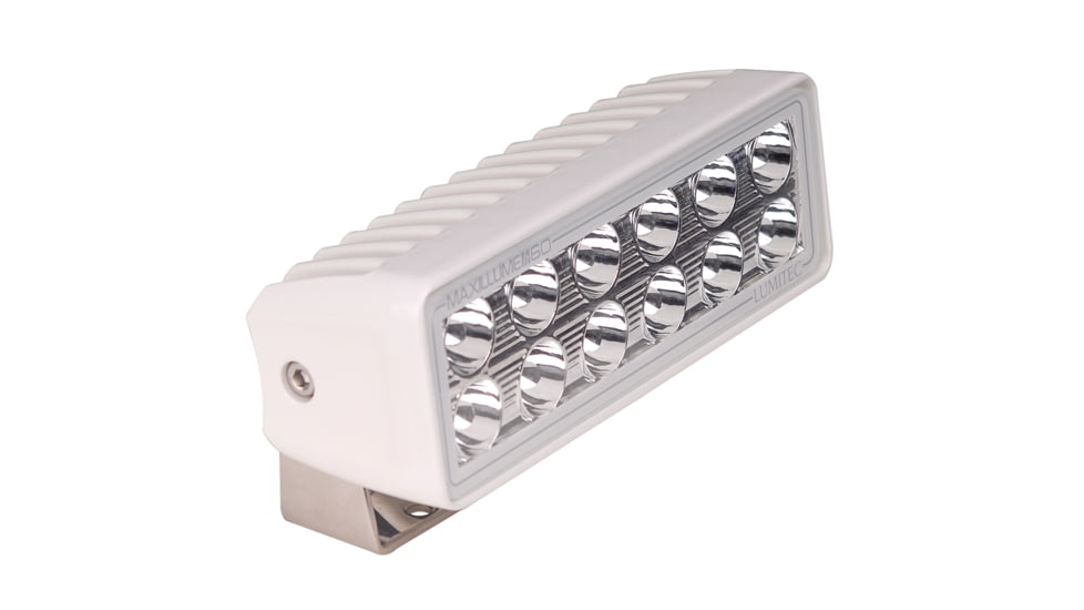 Lumitec Maxillume H60 6000Lumens LED Trunnion Mount Flood Dimming Light w/ White Housing, White, 101334