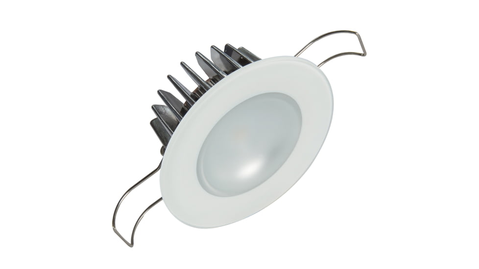 Lumitec Mirage 380 Lumens LED Flush Mount Down Light w/ Red/Blue Non Dimming / White Dimming, Glass Finish, 113198