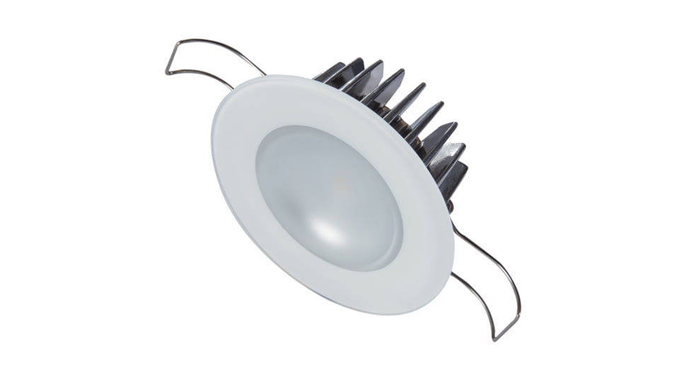 Lumitec Mirage 380 Lumens LED Flush Mount Down Light w/ Red/Blue Non Dimming / White Dimming, Glass Finish, 113198