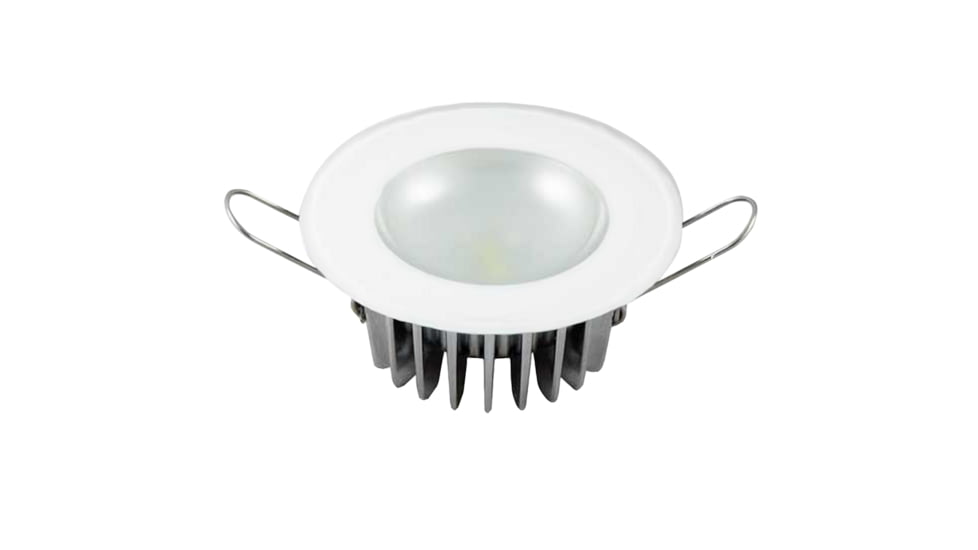Lumitec Mirage 380 Lumens LED Flush Mount Down Light w/ Red/Blue Non Dimming / White Dimming, Glass Finish, 113198