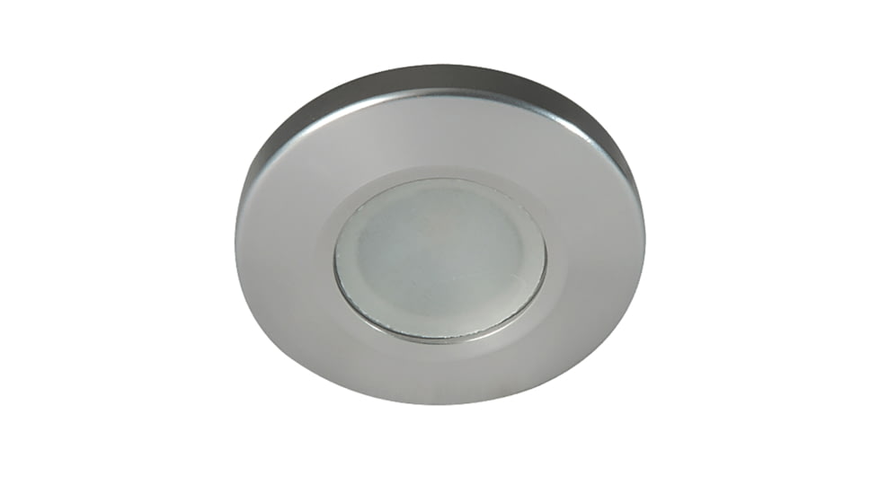 Lumitec Orbit 210 Lumens LED Flush Mount Down Non-Dimming Light, Brushed Finish, White, 112503