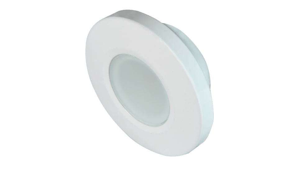 Lumitec Orbit 210 Lumens LED Flush Mount Down Non-Dimming Light, White Finish, White, 112523