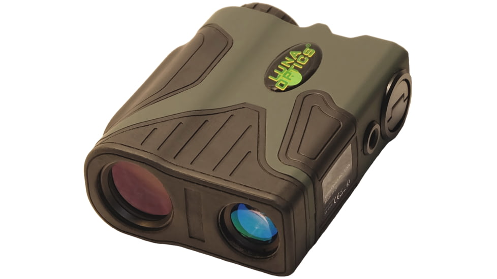 Luna Optics 7x24mm Laser Rangefinder Monocular, 1300 yds Maximum Range, Waterproof, w/ Angle Measurement &amp; Ballistic App, Green/Black, LRF1300M-PRO