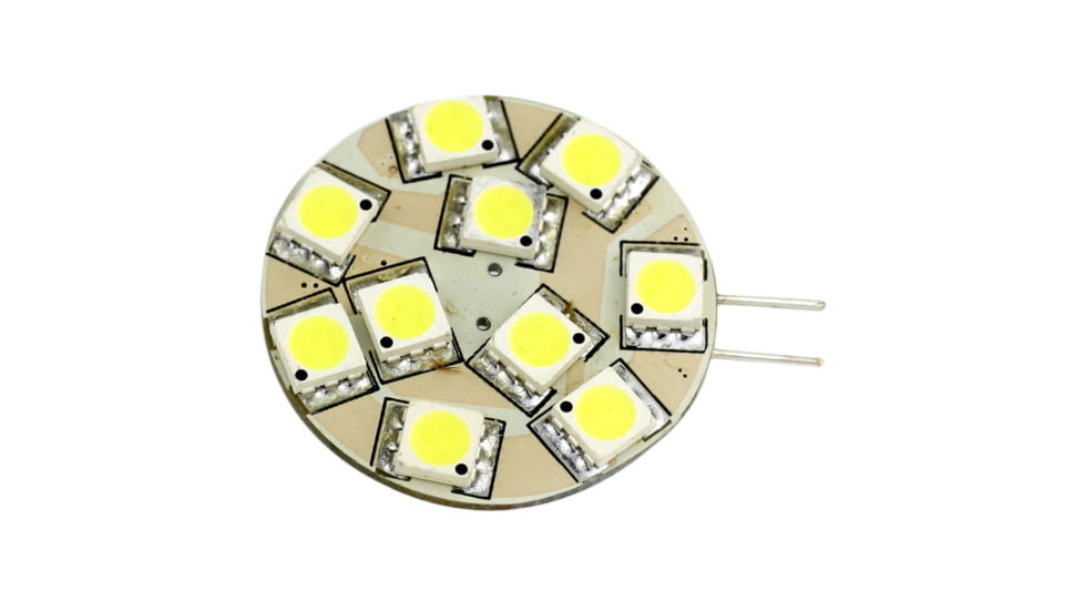 Lunasea Lighting G4 12 LED 12VAC / 10-30VDC 2W/140 Lumens Side Pin Light Bulb, Warm White, LLB-21TW-21-00