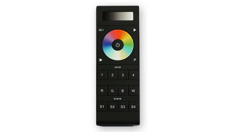Lunasea Lighting Handheld 4-Zone Controller w/Color Wheel/ 4 Memories/ Batteries / Holder, RGBW, LLB-45WG-01-00