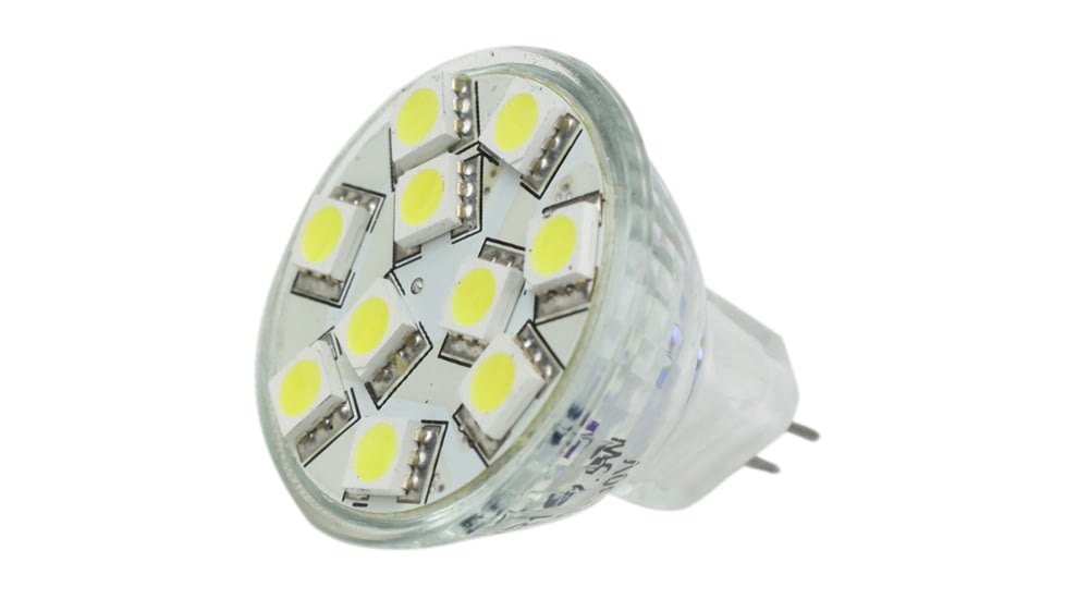 Lunasea Lighting MR11 10-30VDC/2.2W/140 Lumens LED Bulb, Warm White, LLB-11TW-61-00