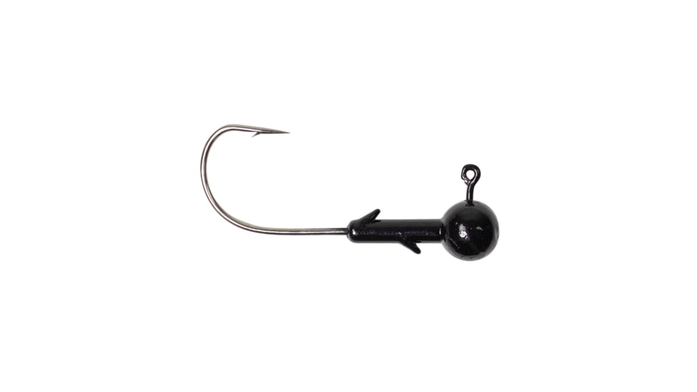 Lunkerhunt Gamefish Ball Head Jig, Gloss Black, 1/4 oz, JGFBG303
