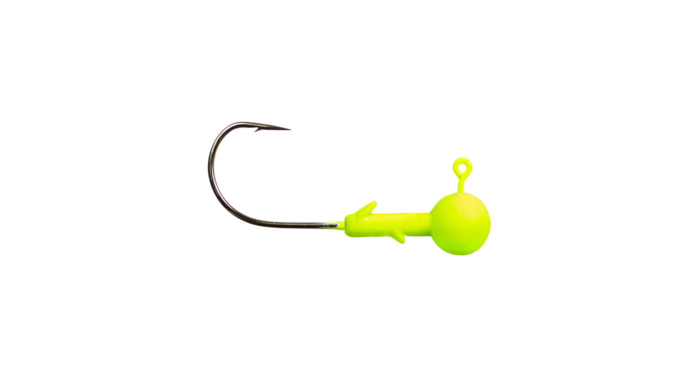 Lunkerhunt Gamefish Ball Head Jig, Matte Chartreuse, 1/8 oz, JGFBT102