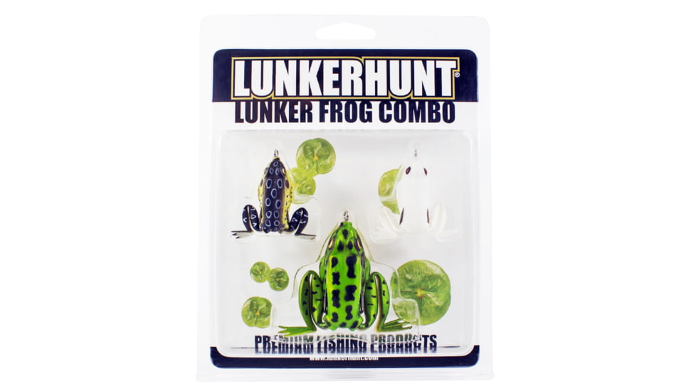 Lunkerhunt Lunker Frog Combo, Assortment, 2.25in &amp; 1/2 oz, LFCOM01