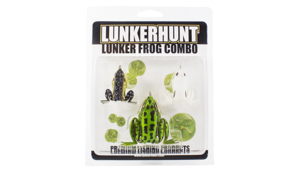 Lunkerhunt Lunker Frog Combo, Assortment, 2.25in &amp; 1/2 oz, LFCOM01
