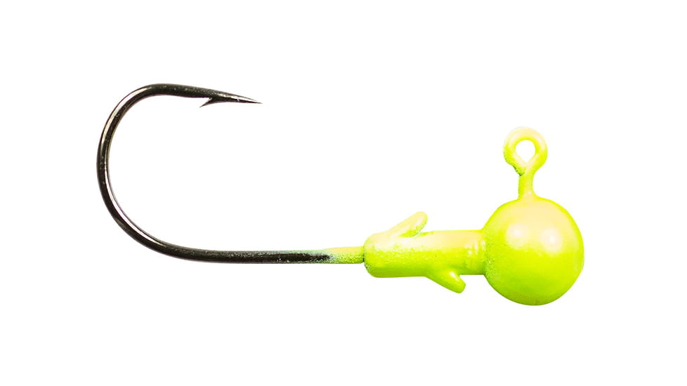 Lunkerhunt Panfish/Live Bait Ball Head Jig, Gloss Chartreuse, 1/32 oz, JPLBG102