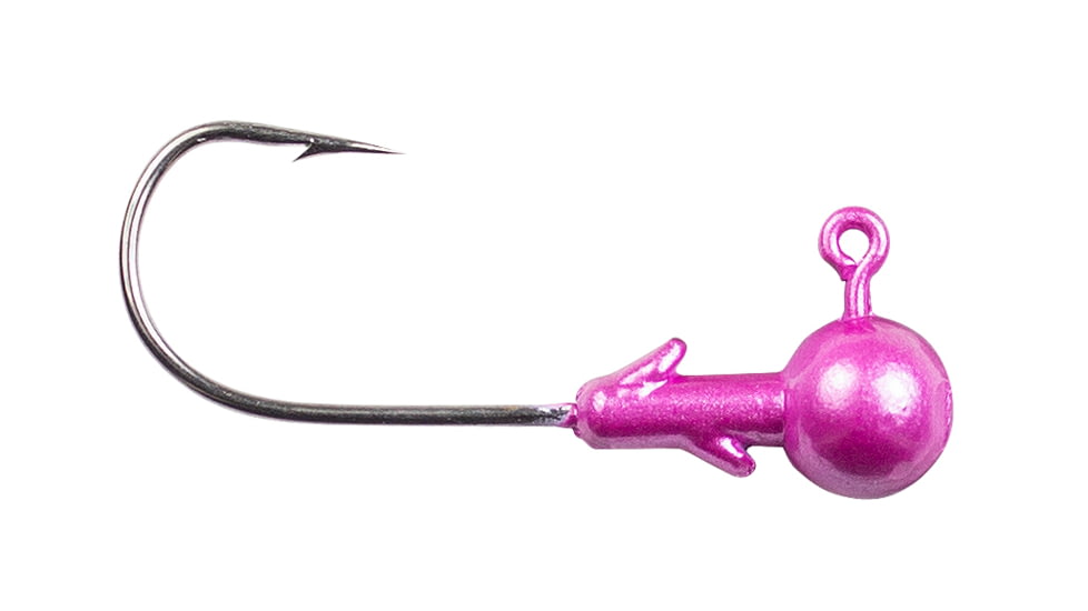 Lunkerhunt Panfish/Live Bait Ball Head Jig, Metallic Pink, 1/16 oz, JPLBM206