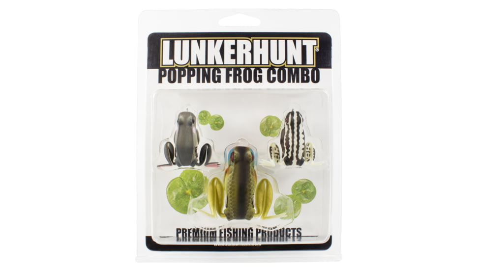 Lunkerhunt Popping Frog Combo, Assortment, 2.25in &amp; 1/2 oz, PFCOM01