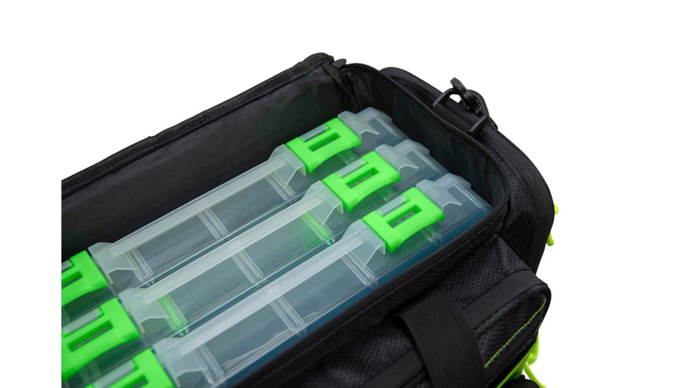 Lure Lock Soft Sided Bag &amp; 5 Medium Boxes w/Tak Liner Pack Combo, Clear/Green, Green/Black, LLPKC