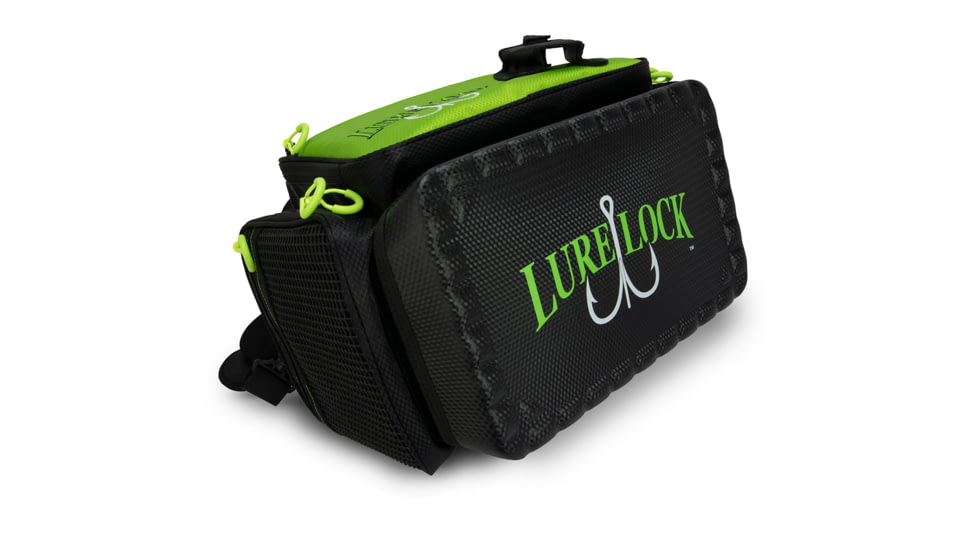 Lure Lock Soft Sided Bag &amp; 5 Medium Boxes w/Tak Liner Pack Combo, Clear/Green, Green/Black, LLPKC