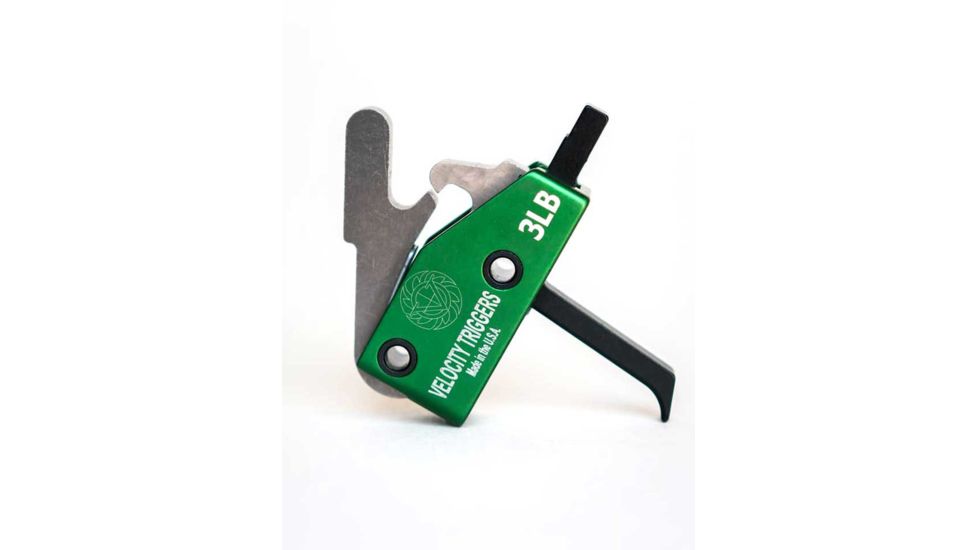 Luth-AR AR-15 Velocity Classic Trigger - Straight with Finger Stop, 3lb, Black V3004T