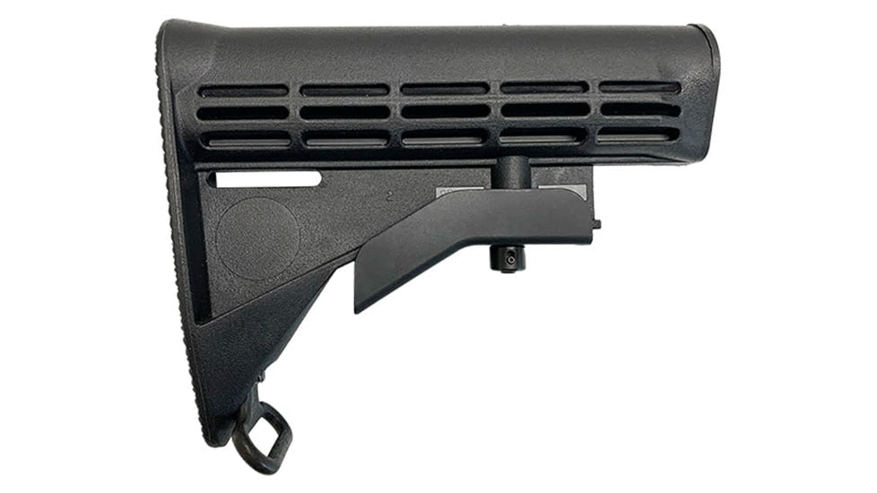 Luth-AR M4 Buttstock w/Rear Sling Swivel and Retro Latch Plate, Black, Carbine, BS-M4-ADP