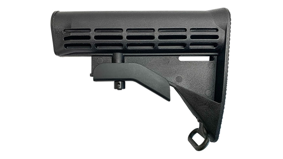Luth-AR M4 Buttstock w/Rear Sling Swivel and Retro Latch Plate, Black, Carbine, BS-M4-ADP