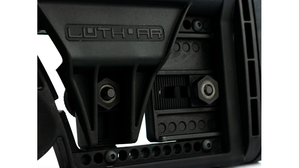 Luth-AR MBA-1 Modular Buttstock Assembly w/ 3-Axis Butt Plate, Black, MBA-1-3AX