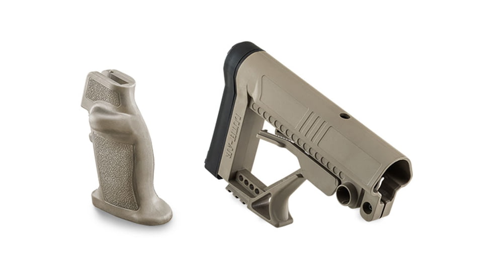 Luth-AR MBA-5 Stock Assembly and Chubby Grip, Flat Dark Earth, Carbine, MBA-5CHF