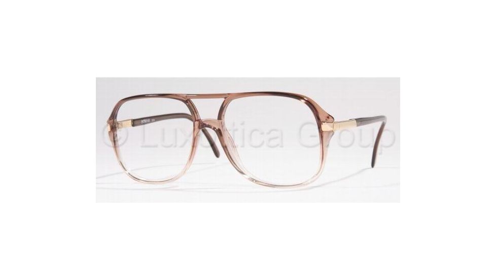 Luxottica Eyeglasses LU3514U with No-Line Progressive Rx Prescription Lenses A081-5220 - Brown On Transparent 