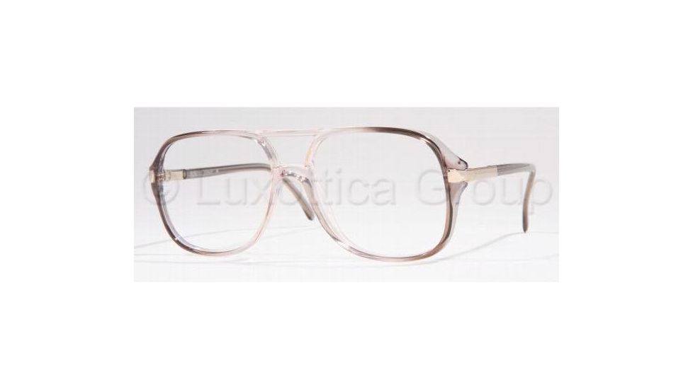 Luxottica Eyeglasses LU3514U with No-Line Progressive Rx Prescription Lenses K109-5820 - Brown On Transparent 