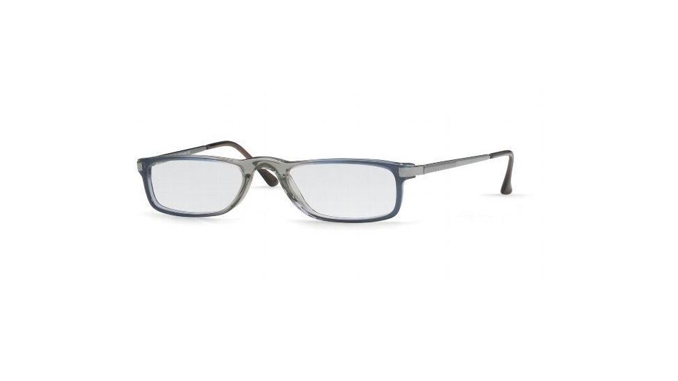 Luxottica Eyeglasses LU3184-M1035-5220 with No Line Progressive Rx Prescription Lenses 52 mm Lens Diameter / Gray Frame