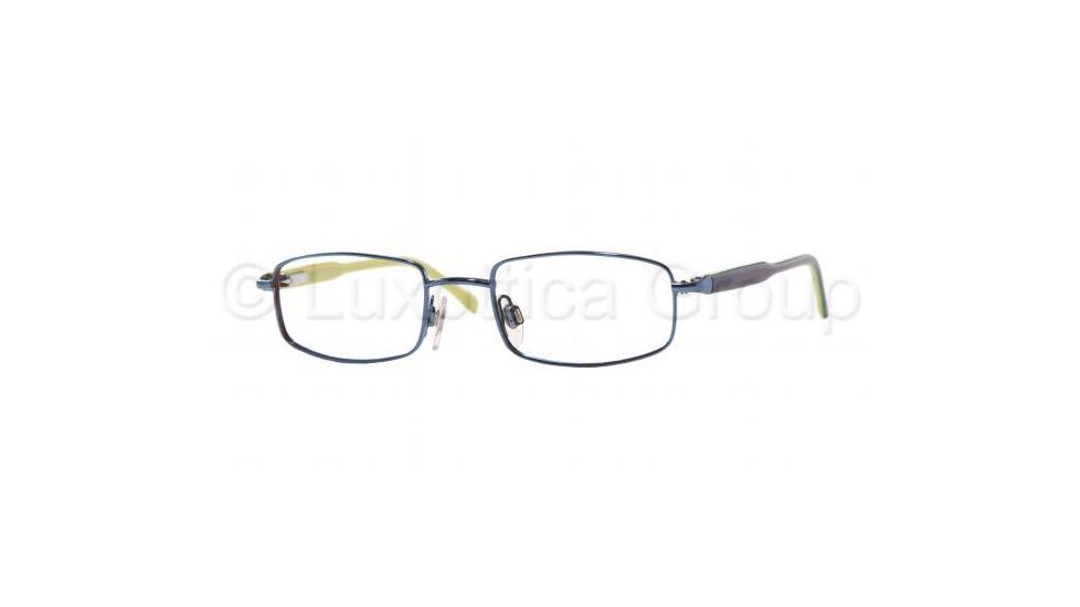 Luxottica Eyeglasses Frames LU6065, Luxottica LU6065 Eyeglasses Styles 46 mm Lens Diameter / Blue And Red Frame w/Non-Rx Lenses
