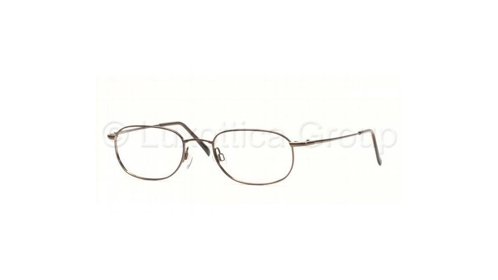 Luxottica LU 6504 Eyeglasses Styles Brown Frame w/Non-Rx 49 mm Diameter Lenses, 3004-4919, Luxottica LU 6504 Eyeglasses Styles Brown Frame w/Non-Rx 49 mm Diameter Lenses