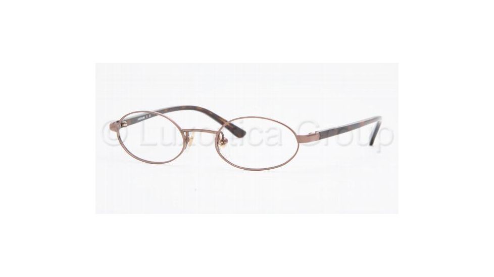 Luxottica LU 6550 Eyeglasses Styles Brown Frame w/Non-Rx 42 mm Diameter Lenses, 3059-4217