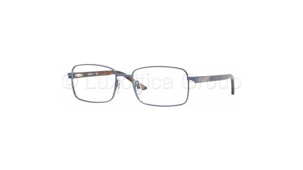 Luxottica LU1378 Progressive Prescription Eyeglasses F194-5317 - Shiny Dark Blue 