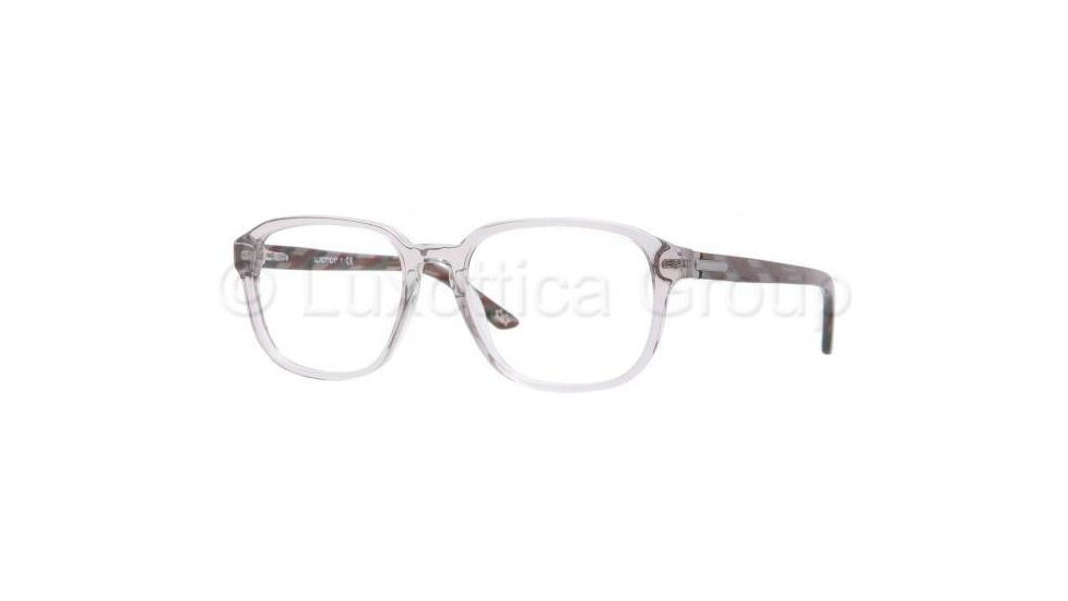 Luxottica LU3207 Eyeglass Frames C525-5218 - Gray Transparent Frame, Demo Lens Lenses