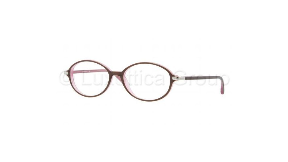 Luxottica LU4334 Single Vision Prescription Eyeglasses C518-5116 - Plum on Pink Frame, Demo Lens Lenses