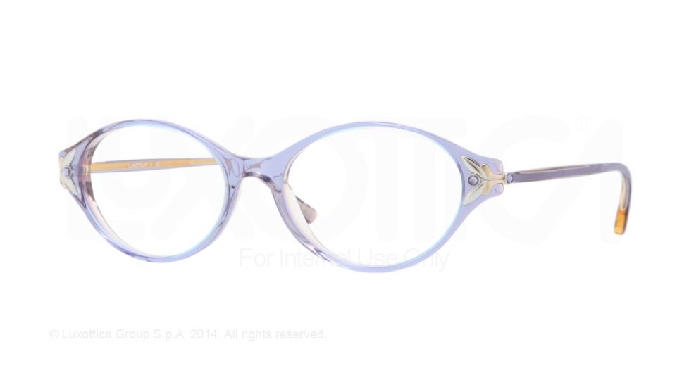 Luxottica LU4336B Eyeglass Frames C352-53 - Sky Blu On Violet Frame