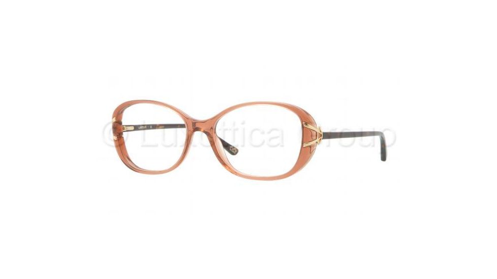 Luxottica LU4339 Eyeglass Frames C528-5316 - Translucent Brown Frame, Demo Lens Lenses