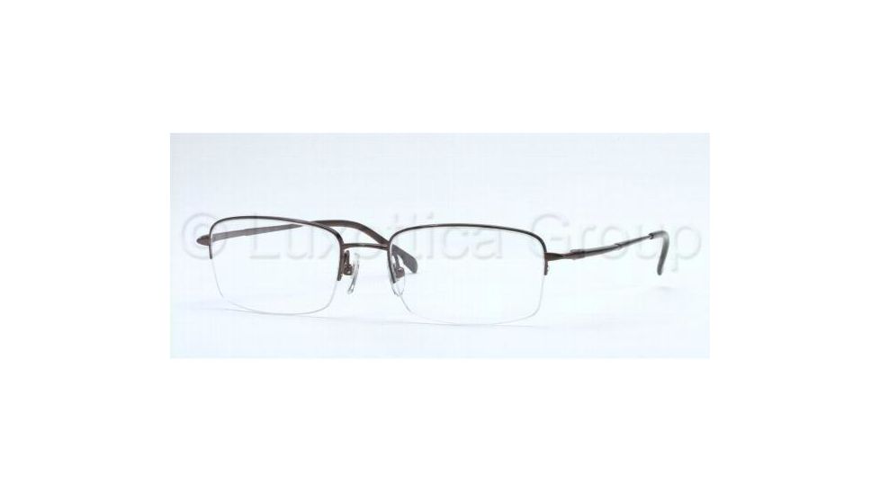 Luxottica Titanium Eyeglasses LC1368T with No-Line Progressive Rx Prescription Lenses 4056-5318 - Dark Brown 