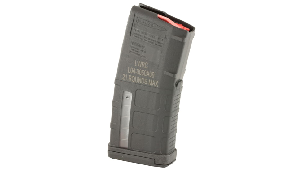 LWRCI PMAG LWRC SIX8 Detachable Rifle Magazine, 6.8mm Rem SPC, 20 Round, Black, 1 Pack, Polymer, 2000123A01-20RD