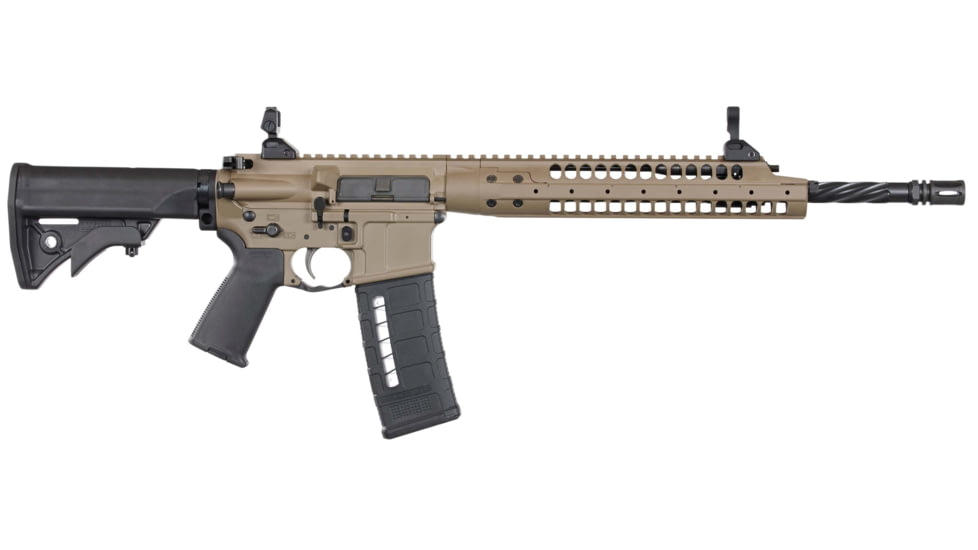 LWRCI SIX8-A5 Semi-Auto Rifle, 6.8mm Remington SPC, 16.1in Barrel, 1-10, Synthetic Black Stock, FDE, 30RD, SIX8A5RCK16-FRRMPG