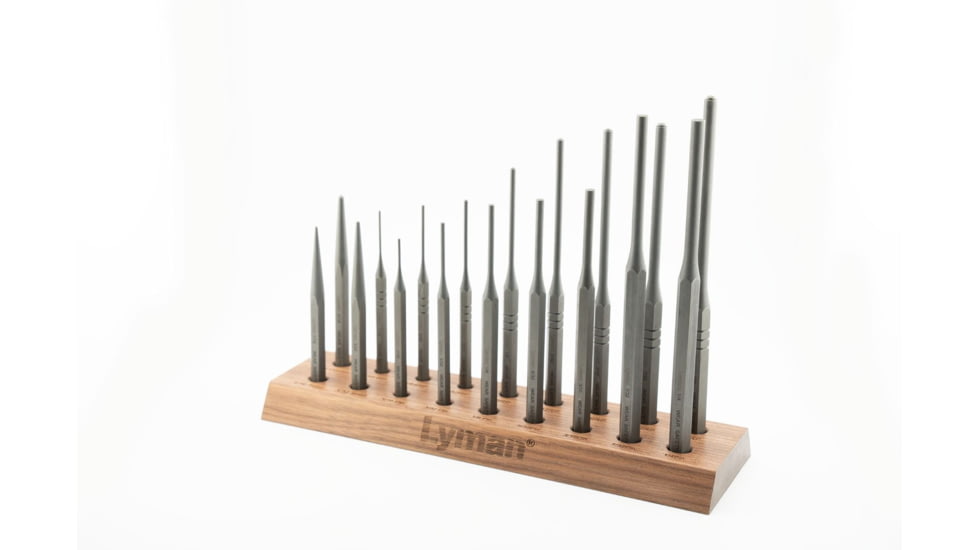 Lyman Armorers 18 Piece Hex Punch Set with Stand, Grey, 7031276