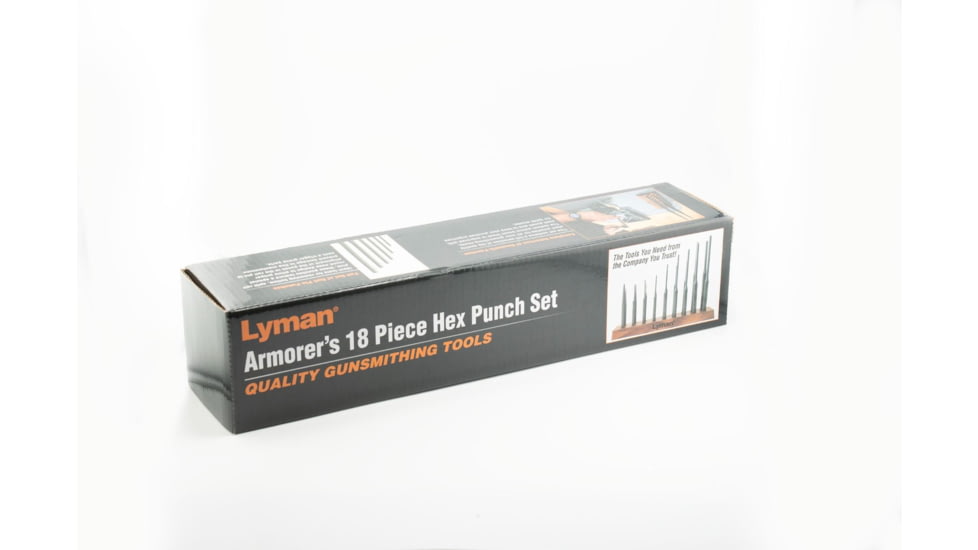 Lyman Armorers 18 Piece Hex Punch Set with Stand, Grey, 7031276