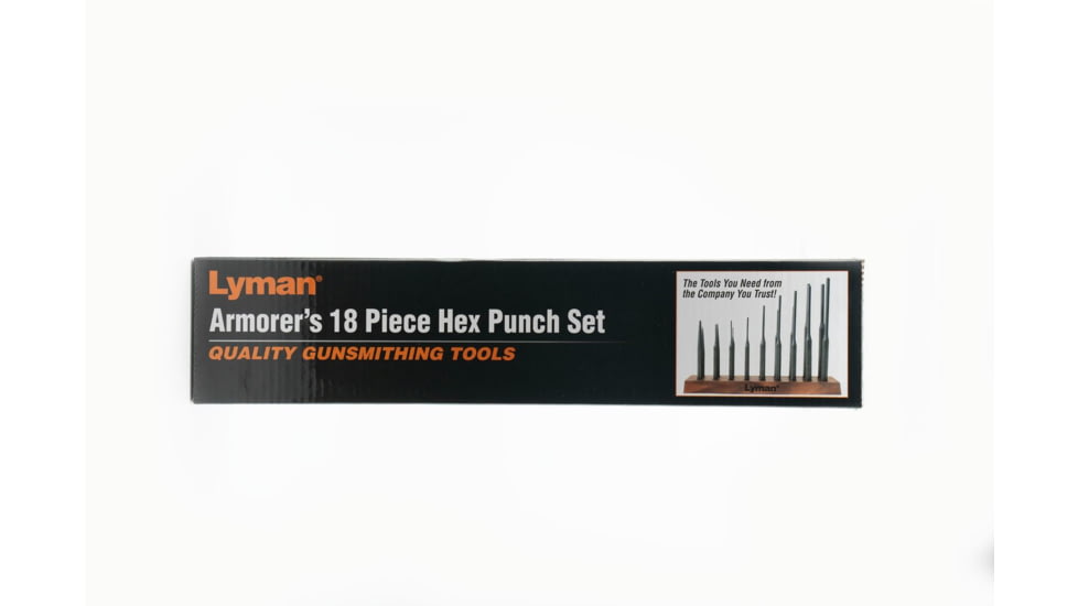 Lyman Armorers 18 Piece Hex Punch Set with Stand, Grey, 7031276