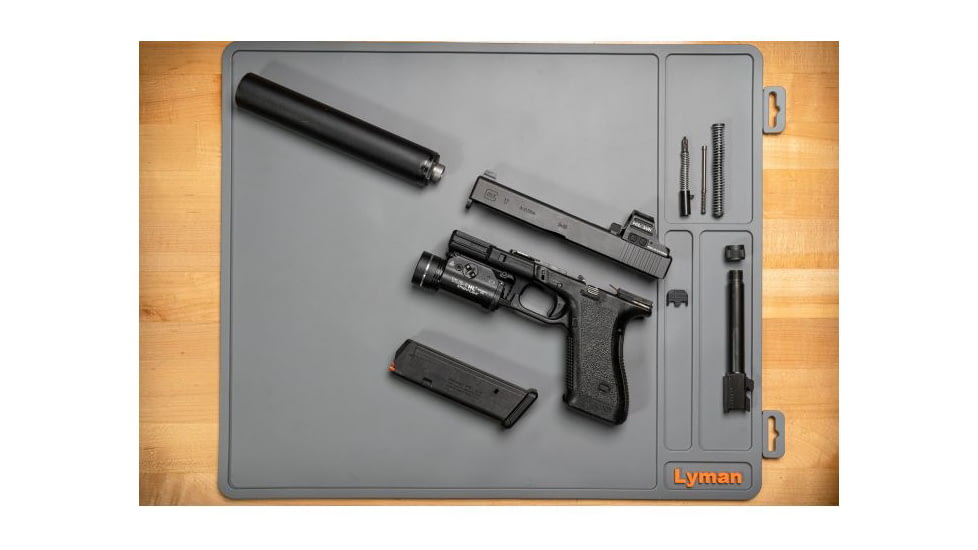 Lyman Essential Armorers Mat - Flat w/ Hang Tag, Grey, 04074