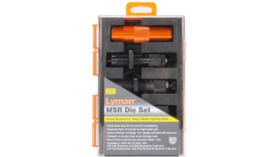 Lyman MSR Precision Die System, 350 Legend, Orange/Black, 7690103