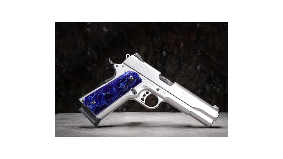 Lyman Pachmayr Alume Series 1911 Grip by Raffir, Blue Storm, 62072