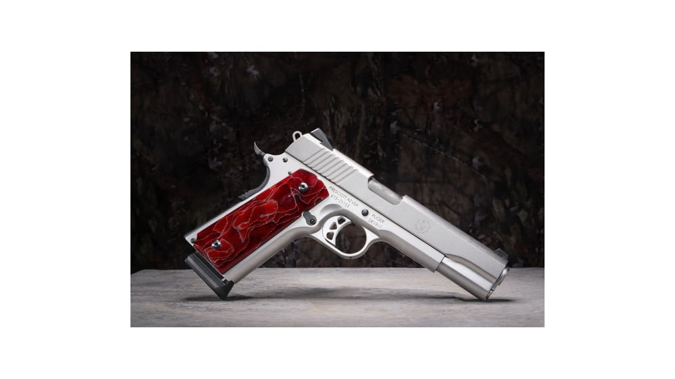 Lyman Pachmayr Alume Series 1911 Grip by Raffir, Crimson Wave, 62073