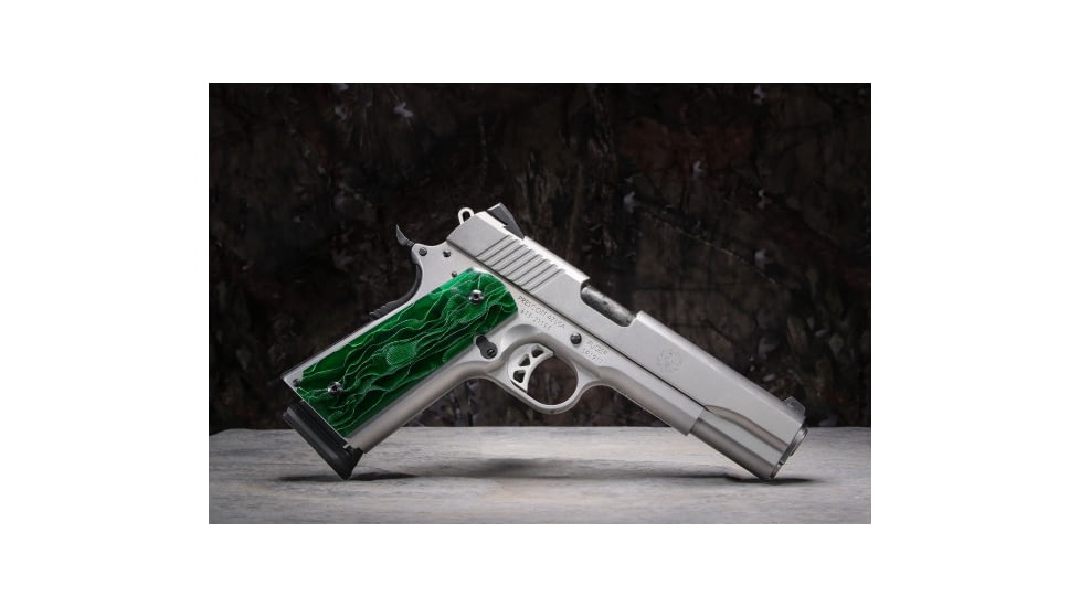 Lyman Pachmayr Alume Series 1911 Grip by Raffir, Emerald Rush, 62071