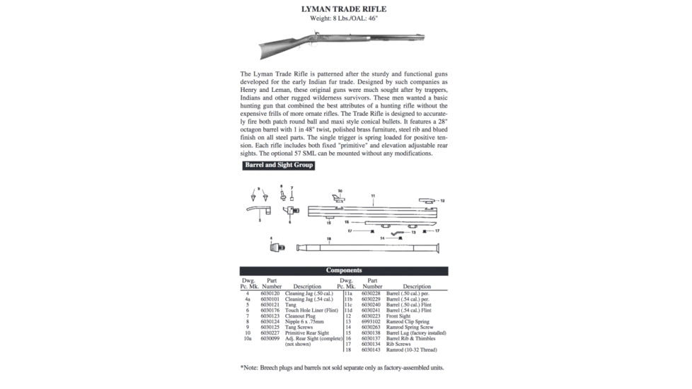 Lyman Trade Rifle Replacement Stock Firing Pin, Right Hand, 6030233